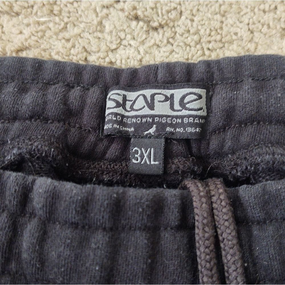 Staple Black Drawstring Sweat Shorts Men's Size 3XL PRE-OWNED - Picture 3 of 5